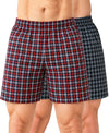 T.T. Men Checked Cotton Poly Woven Boxer Shorts Pack Of 2 Maroon,Black