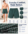 T.T. Men Checked Cotton Poly Woven Boxer Shorts Pack Of 2 Green,Black