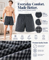 T.T. Men Checked Cotton Poly Woven Boxer Shorts Black