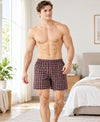 T.T. Men Checked Cotton Poly Woven Boxer Shorts Pack Of 2 Maroon,Yellow