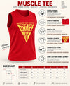 T.T. Men Cool Cotton Printed Regular Fit Round Neck Muscle Tees Red