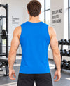 T.T. Men Cool Cotton Printed Regular Fit Round Neck Muscle Tees Blue