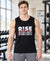 T.T. Men Cool Cotton Printed Regular Fit Round Neck Muscle Tees Black