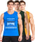 T.T. Men Cool Cotton Printed Regular Fit Round Neck Muscle Tees|Pack Of 3|Blue,Forest Green,Mustard