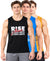 T.T. Men Cool Cotton Printed Regular Fit Round Neck Muscle Tees|Pack Of 3|Black,Blue,Mustard