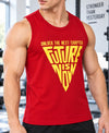 T.T. Men Cool Cotton Printed Regular Fit Round Neck Muscle Tees|Pack Of 2|Black,Red