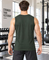 T.T. Men Cool Cotton Printed Regular Fit Round Neck Muscle Tees|Pack Of 2|Forest Green,Mustard
