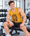 T.T. Men Cool Cotton Printed Regular Fit Round Neck Muscle Tees|Pack Of 2|Forest Green,Mustard