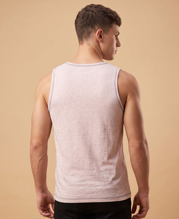 T.T. MenPremium Pure Cotton Gym Vest|Peach
