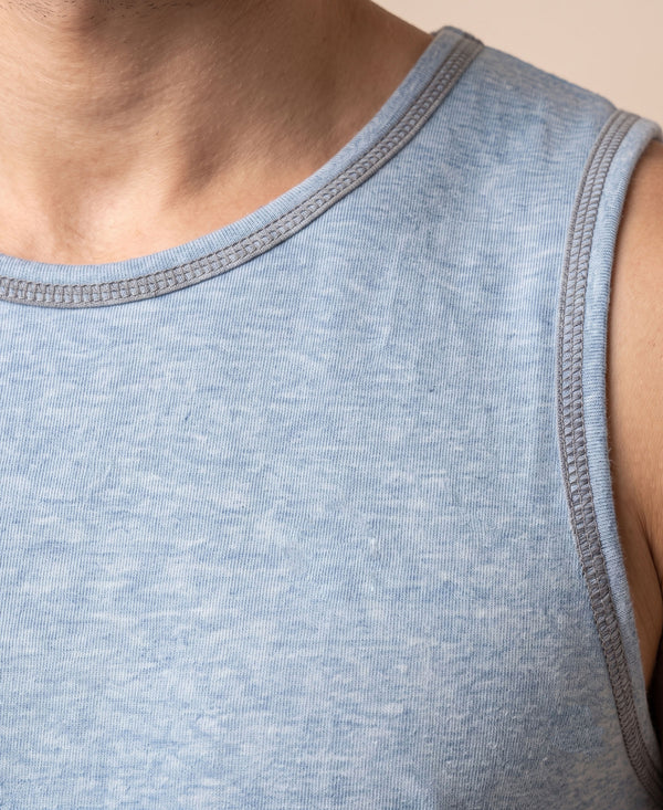 T.T. MenPremium Pure Cotton Gym Vest|Blue