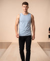 T.T. MenPremium Pure Cotton Gym Vest|Blue