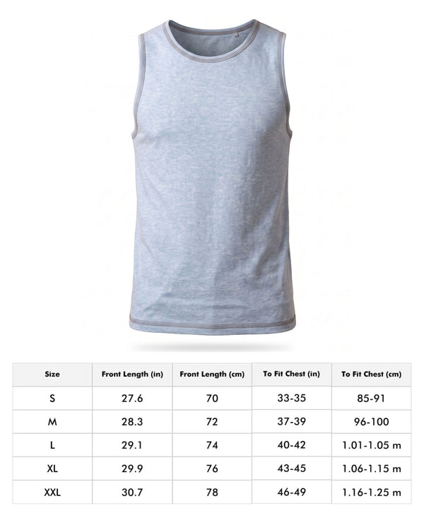 T.T. MenPremium Pure Cotton Gym Vest|Blue