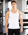 T.T. MenPremium Pure Cotton Gym Vest|White