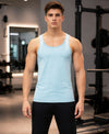 T.T. MenPremium Pure Cotton Gym Vest|Sky Blue