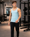 T.T. MenPremium Pure Cotton Gym Vest|Sky Blue