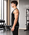 T.T. MenPremium Pure Cotton Gym Vest|Black