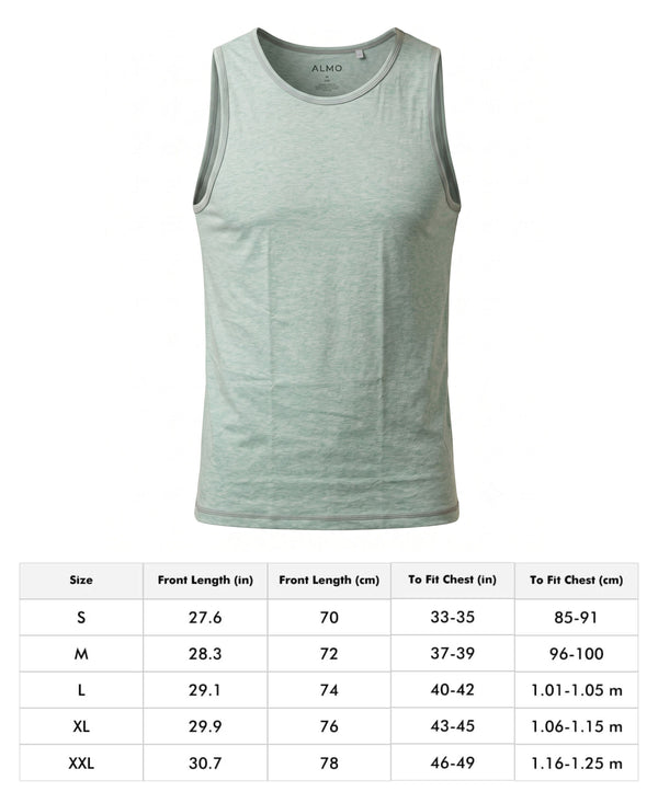 T.T. MenPremium Pure Cotton Gym Vest|Green