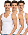 Hiflyers Men'S Cotton Spandex Vest (Pack of 3)