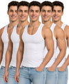Hiflyers Men'S Cotton Spandex Vest (Pack of 5)