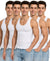 Hiflyers Men'S Cotton Spandex Vest (Pack of 5)
