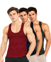 T.T. Men|Desire Premium Gym Vest|Pure Cotton|Rib Fabric|Moisture-Wicking, Breathable & Stretchable Sleeveless Undershirt| Ideal For Gym, Sports & Daily Wear|Pack Of 3|Maroon,Navy,Green