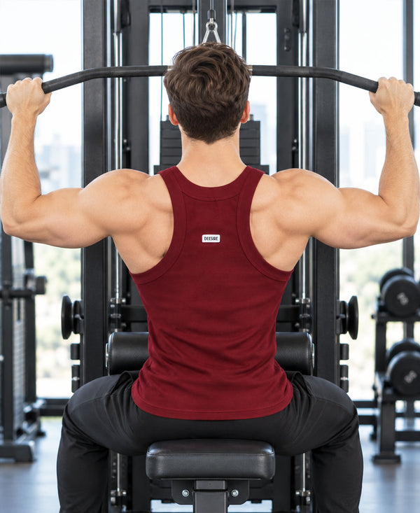 T.T. Men|Desire Premium Gym Vest|Pure Cotton|Rib Fabric|Moisture-Wicking, Breathable & Stretchable Sleeveless Undershirt| Ideal For Gym, Sports & Daily Wear|Pack Of 3|Maroon,Green,Grey Melange