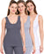 T.T. Hotpot Elite Women Sleeveless Slip Thermal Pack Of 3- Navy,White,Grey Melange