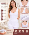 T.T. Women Hotpot Elite Top Thermal Anthra - White (Pack Of 2)