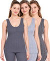 T.T. Hotpot Elite Women Sleeveless Slip Thermal Pack Of 3- Navy,Grey Melange,Anthra Melange