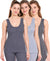 T.T. Hotpot Elite Women Sleeveless Slip Thermal Pack Of 3- Navy,Grey Melange,Anthra Melange
