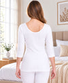 T.T. Women Hotpot Elite 3/4Th Thermal Slip White-Navy -Grey(Pack Of 3)