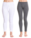 T.T. Women Hotpot Elite Pyjama Thermal Pack Of 2- White,Anthra Melange