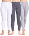 T.T. Women'S Hotpot Elite Premium Thermal Legging|Cotton Polyfill Sandwich Technology Fabric|Elasticated Waistband|Super Warm Winter Innerwear Trouser|Pack Of 3|White,Navy,Grey Melange