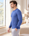 T.T. Mens Navy Slim FitSolid Hotpot Designer Thermal Top