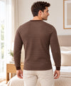 T.T. Mens Slim FitSolid Hotpot Designer Thermal Top Brown