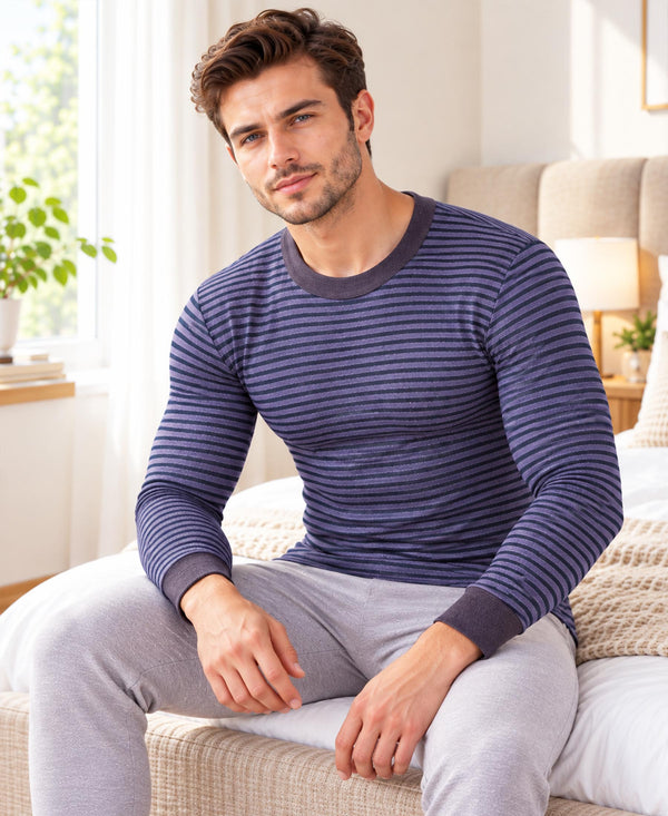 T.T. Mens Anthra Slim FitSolid Hotpot Designer Thermal Top