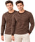 T.T. Men'S Hotpoot Designer Thermal|Fleece Fabric|Full Sleeve|Round Neck Super Warm Top|Pack Of 2|Brown