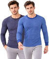 T.T. Men'S Hotpoot Designer Thermal|Fleece Fabric|Full Sleeve|Round Neck Super Warm Top|Pack Of 2|Anthra,Navy