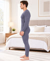 T.T. Men Hotpot Elite Light Weight , Super Warm With Polyfill Sandwich Technology Thermal Set - Navy
