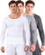 T.T. Men'S Hotpot Elite Premium Thermal Top|Cotton Polyfill Sandwich Technology Fabric|Full Sleeve|Round Neck|Super Warm Winter Innerwear|Pack Of 3|White,Grey Melange,Anthra Melange
