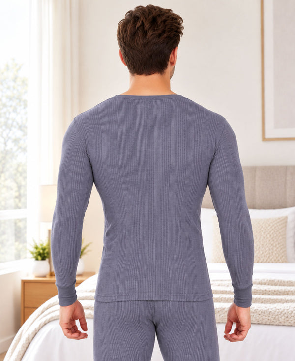 T.T. Men'S Hotpot Elite Premium Thermal Top|Cotton Polyfill Sandwich Technology Fabric|Full Sleeve|Round Neck|Super Warm Winter Innerwear|Pack Of 3|Navy,Black,Anthra Melange