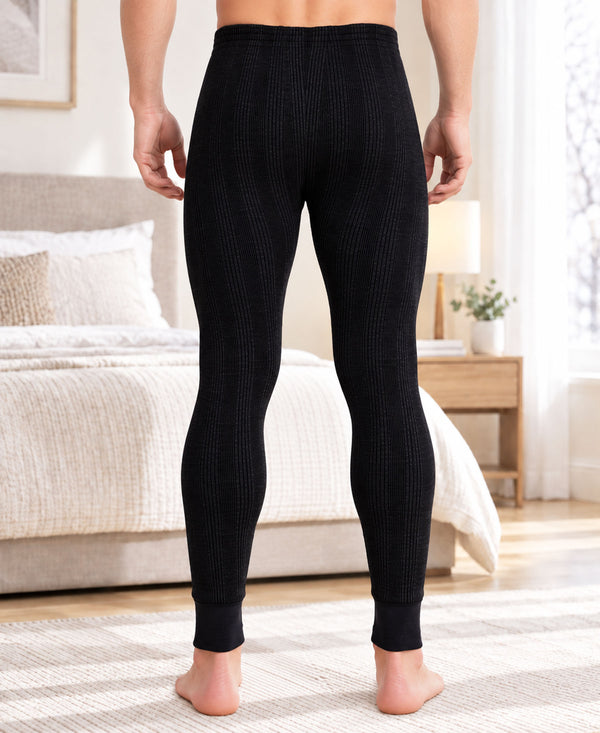 T.T. Men Hotpot Elite Light Weight , Super Warm With Polyfill Sandwich Technology Pyjama Thermal - Black