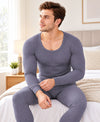 T.T. Men'S Hotpot Elite Premium Thermal Top|Cotton Polyfill Sandwich Technology Fabric|Full Sleeve|Round Neck|Super Warm Winter Innerwear|Pack Of 2|Navy,Black