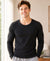 T.T. Men Regular Fit Cotton Rich With Elastomeric Finish Thermal Top Pack Of 1-Black