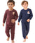 T.T. Unisex Baby Suit For Boys & Girls|Full Sleeve Button-Front Thermal Set|Soft & Comfortable Super Warm Kids Wear|Pack Of 2|Brown,Blue
