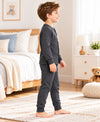 T.T. Unisex Baby Suit For Boys & Girls|Full Sleeve Button-Front Thermal Set|Soft & Comfortable Super Warm Kids Wear|Pack Of 2|Anthra