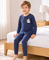 T.T. Unisex Baby Suit For Boys & Girls|Full Sleeve Button-Front Thermal Set|Soft & Comfortable Super Warm Kids Wear|Pack Of 2|Blue