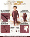 T.T. Unisex Baby Suit For Boys & Girls|Full Sleeve Button-Front Thermal Set|Soft & Comfortable Super Warm Kids Wear|Pack Of 2|Brown