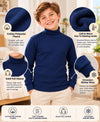 T.T. Boys & Girls |Slim Fit| Cotton Fleece |Full Sleeves|High Neck|Trendy Winter Wear|Dyed Top Pack Of 2-Blue-Red