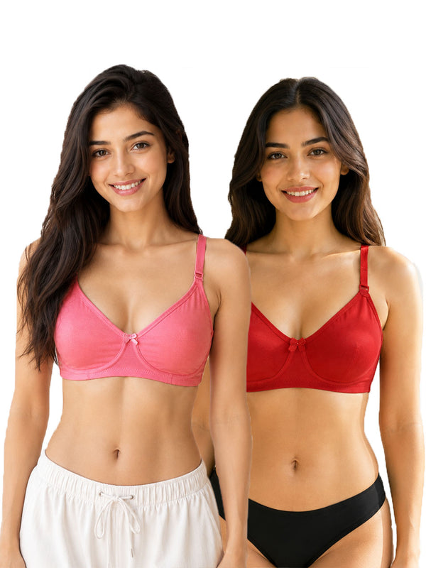T.T. Women Desire Bra With Extra Strips PO2 Pink-Red